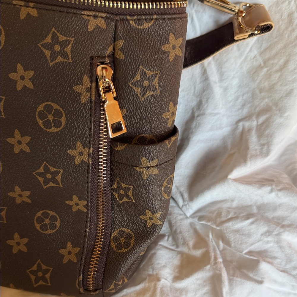 Elegant Brown Patterned Backpack - image 4